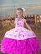 Best Lilac Little Girl Pageant Gowns Wedding Party with Beading and Embroidery and Ruffles Halter Top Sleeveless Lace Up