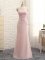 Top Selling Baby Pink Dama Dress Prom and Party and Wedding Party with Lace Sweetheart Sleeveless Zipper