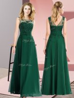 Best Floor Length Dark Green Court Dresses for Sweet 16 Scoop Sleeveless Zipper(SKU BMT0374-1BIZ)