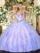 Beauteous Sleeveless Beading and Ruffles Lace Up Sweet 16 Quinceanera Dress