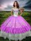 Superior Off The Shoulder Sleeveless Taffeta Quinceanera Gowns Beading and Embroidery and Ruffled Layers Lace Up