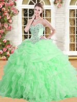 Pick Ups Ball Gowns 15 Quinceanera Dress Sweetheart Tulle Sleeveless Floor Length Lace Up(SKU YSQD001-3BIZ)