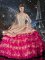 Chic Organza Sleeveless Floor Length Party Dress Wholesale and Beading and Ruffles