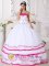 Mountain View California Multi-color Ruched Layered Appliques Quinceanera Gowns With Strapless For Sweet 16