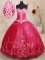 Clearance Coral Red Tulle Lace Up Sweetheart Sleeveless Floor Length Vestidos de Quinceanera Beading and Appliques and Embroidery