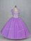 Beading Sweet 16 Quinceanera Dress Lavender Lace Up Sleeveless Floor Length