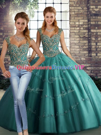 Sophisticated Sleeveless Beading and Appliques Lace Up Quinceanera Dresses - Click Image to Close
