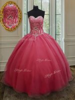 Custom Fit Floor Length Ball Gowns Sleeveless Pink Quinceanera Gowns Lace Up(SKU PSSW071-9BIZ)