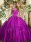 Fantastic Sleeveless Ruching Lace Up Quince Ball Gowns