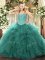 Sleeveless Lace Up Floor Length Beading and Ruffles Vestidos de Quinceanera