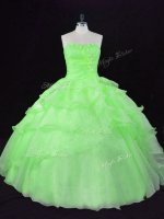 Sweetheart Sleeveless Organza Quinceanera Gown Beading and Ruffles Lace Up(SKU PSSW0984-2BIZ)