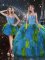 Dramatic Multi-color Quinceanera Gowns Military Ball and Sweet 16 and Quinceanera with Beading and Ruffles Sweetheart Sleeveless Lace Up