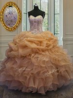 Sweetheart Sleeveless Organza Ball Gown Prom Dress Beading and Pick Ups Lace Up(SKU PSSW005-8BIZ)