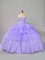 Organza Sleeveless Quinceanera Dress and Beading and Ruffled Layers