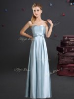 Nice Sweetheart Sleeveless Elastic Woven Satin Damas Dress Bowknot Zipper