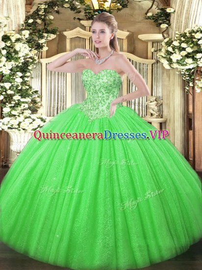 Chic Floor Length Ball Gowns Sleeveless Quinceanera Gowns Lace Up - Click Image to Close