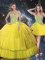 Sleeveless Lace Up Floor Length Ruffled Layers and Sequins Quinceanera Dress