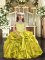Yellow Green Girls Pageant Dresses Organza Sleeveless Beading and Ruffles