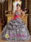 Luling TX A-line Zebra Sash Sweetheart Ball Gown Quinceanera Dreaaea With Pick-ups Floor-length