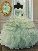 Floor Length Ball Gowns Sleeveless Green Military Ball Gown Lace Up