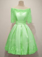 Super Knee Length A-line Half Sleeves Court Dresses for Sweet 16 Lace Up