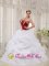 White and Wine Red Appliques Munster Germany Stylish Quinceanera Dress With Strapless Pick-ups