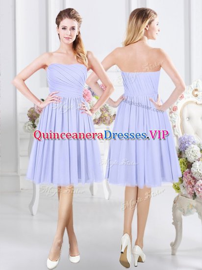 Free and Easy Sleeveless Side Zipper Knee Length Ruching Damas Dress - Click Image to Close