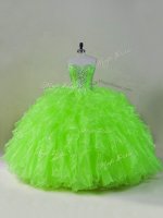 Floor Length Lace Up Quinceanera Dress for Sweet 16 and Quinceanera with Ruffles