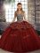Suitable Sleeveless Beading and Appliques Lace Up Quinceanera Dresses