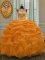 Extravagant Pick Ups Floor Length Gold Sweet 16 Dresses Scoop Sleeveless Lace Up