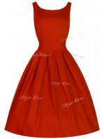 Red Sleeveless Knee Length Ruching Lace Up Quinceanera Dama Dress(SKU SWBD134-5BIZ)