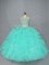 New Arrival Aqua Blue Sweet 16 Dress Sweet 16 and Quinceanera with Beading Scoop Sleeveless Lace Up