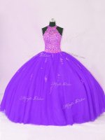 Best Purple Sleeveless Beading and Appliques Floor Length Quinceanera Dress(SKU PSSW0785-2BIZ)