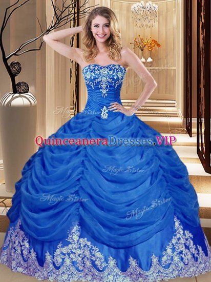 Sleeveless Appliques and Pick Ups Lace Up Party Dresses - Click Image to Close