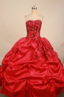 Beautiful ball gown sweetheart-neck floor-length red beading quinceanera dresses FA-X-067