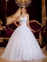 Bonners Ferry Idaho/ID Hand Made Strapless Beading White Romantic Quinceanera Dress With Sweetheart Neckline(SKU QDZY127-GBIZ)