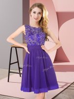 Best Mini Length Purple Dama Dress Scoop Sleeveless Backless(SKU BMT0373-1BIZ)