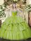 Fantastic Sweetheart Sleeveless Organza and Taffeta Sweet 16 Quinceanera Dress Beading and Ruffled Layers Lace Up