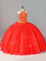 Sleeveless Lace Up Floor Length Beading Quinceanera Dresses