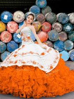 Delicate Multi-color Sleeveless Organza Lace Up Party Dress for Girls for Military Ball and Sweet 16 and Quinceanera(SKU XBQD004-9BIZ)