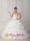 Skien Norway White and Beautiful sweetheart Quinceanera Dress With Lace-up Pick-ups and Beading Ball Gown