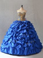Blue Quinceanera Dresses Taffeta Sleeveless Beading and Pick Ups(SKU PSSW1046BIZ)