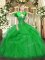 Sweetheart Sleeveless Tulle 15th Birthday Dress Beading and Ruffles Lace Up