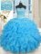 Baby Blue Sweet 16 Dresses Military Ball and Sweet 16 and Quinceanera with Beading Sweetheart Sleeveless Lace Up