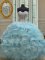 Free and Easy Sequins Floor Length Light Blue Sweet 16 Quinceanera Dress Sweetheart Sleeveless Lace Up