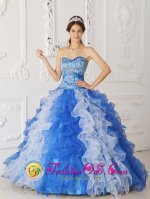 Downingtown Pennsylvania/PA Organza Quinceanera Dress In Beaded Decorate Multi
