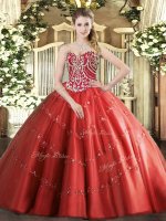 Most Popular Sleeveless Lace Up Floor Length Beading and Appliques Quinceanera Dresses