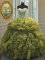 High Quality Organza Sleeveless Floor Length 15th Birthday Dress and Beading and Ruffles
