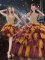 Sweetheart Sleeveless Lace Up Sweet 16 Quinceanera Dress Multi-color Organza