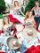 Four Piece White And Red Vestidos de Quinceanera Military Ball and Sweet 16 and Quinceanera with Embroidery and Ruffles Sweetheart Sleeveless Lace Up